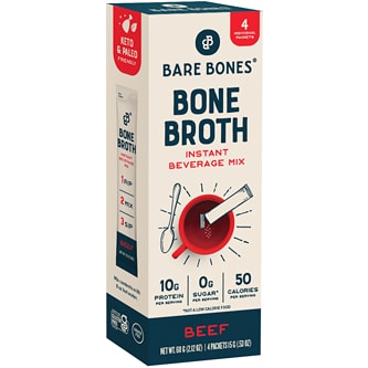 Bare Bones Instant Bone Broth Mix, Beef