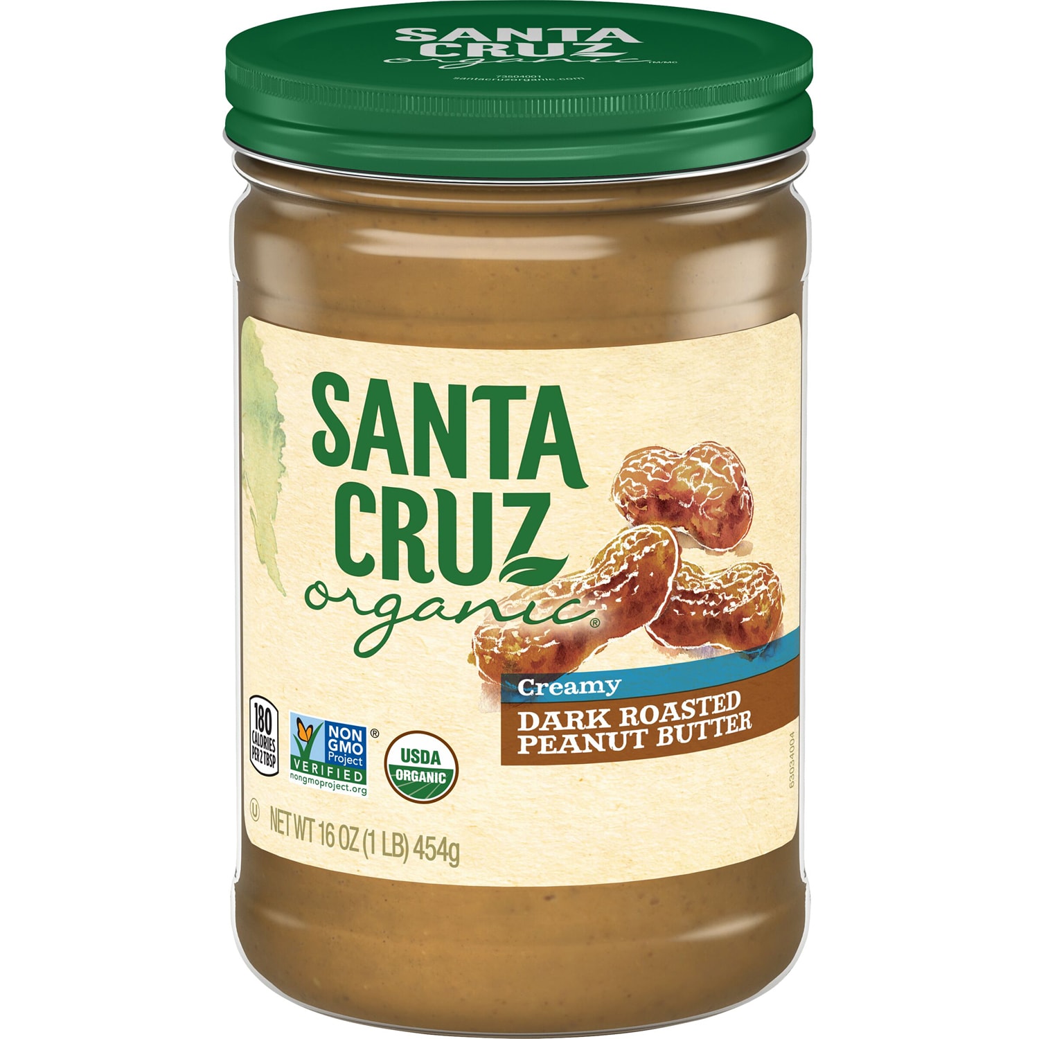 Santa Cruz Organic Dark Roasted Peanut Butter, Creamy