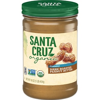 Santa Cruz Organic Dark Roasted Peanut Butter, Creamy