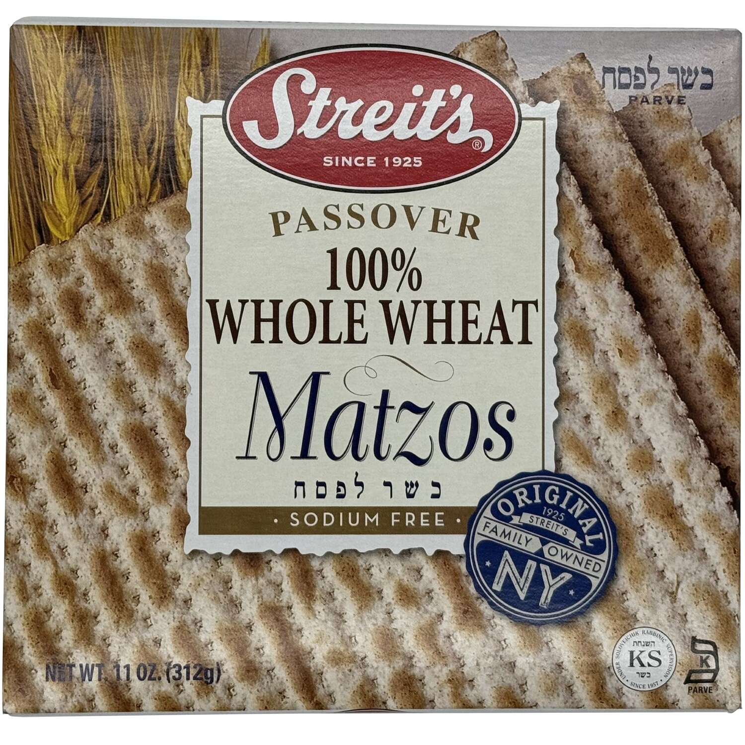 Streit's Passover 100% Whole Wheat Matzos