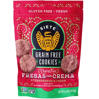 Siete Grain Free Cookies, Fresas con Crema