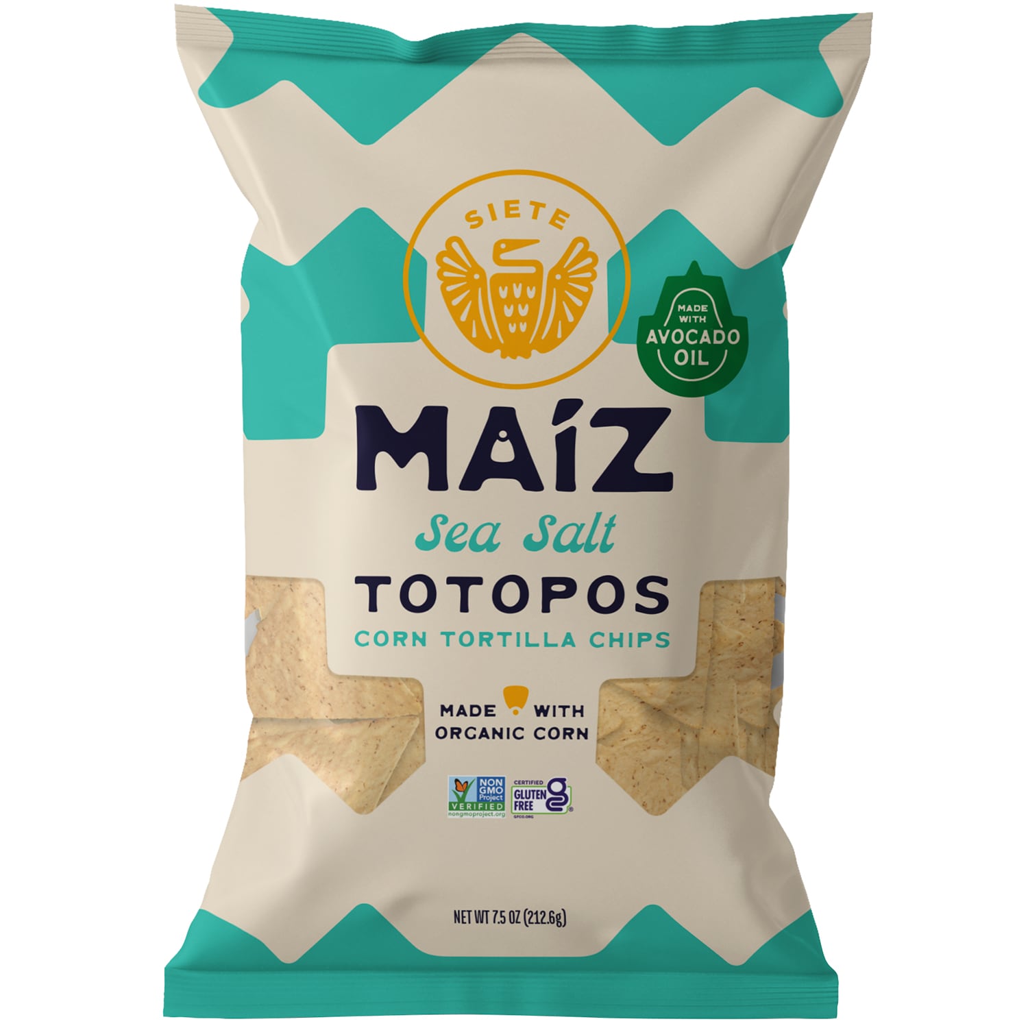 Siete Maiz Totopos Corn Tortilla Chips, Sea Salt
