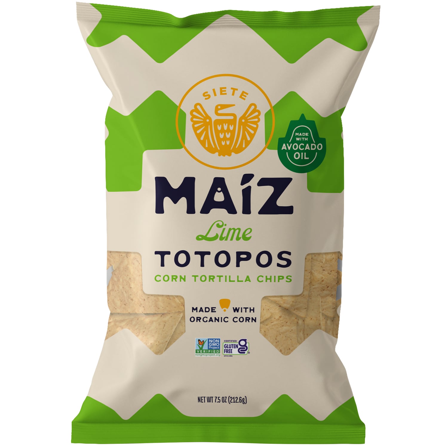 Siete Maiz Totopos Corn Tortilla Chips, Lime