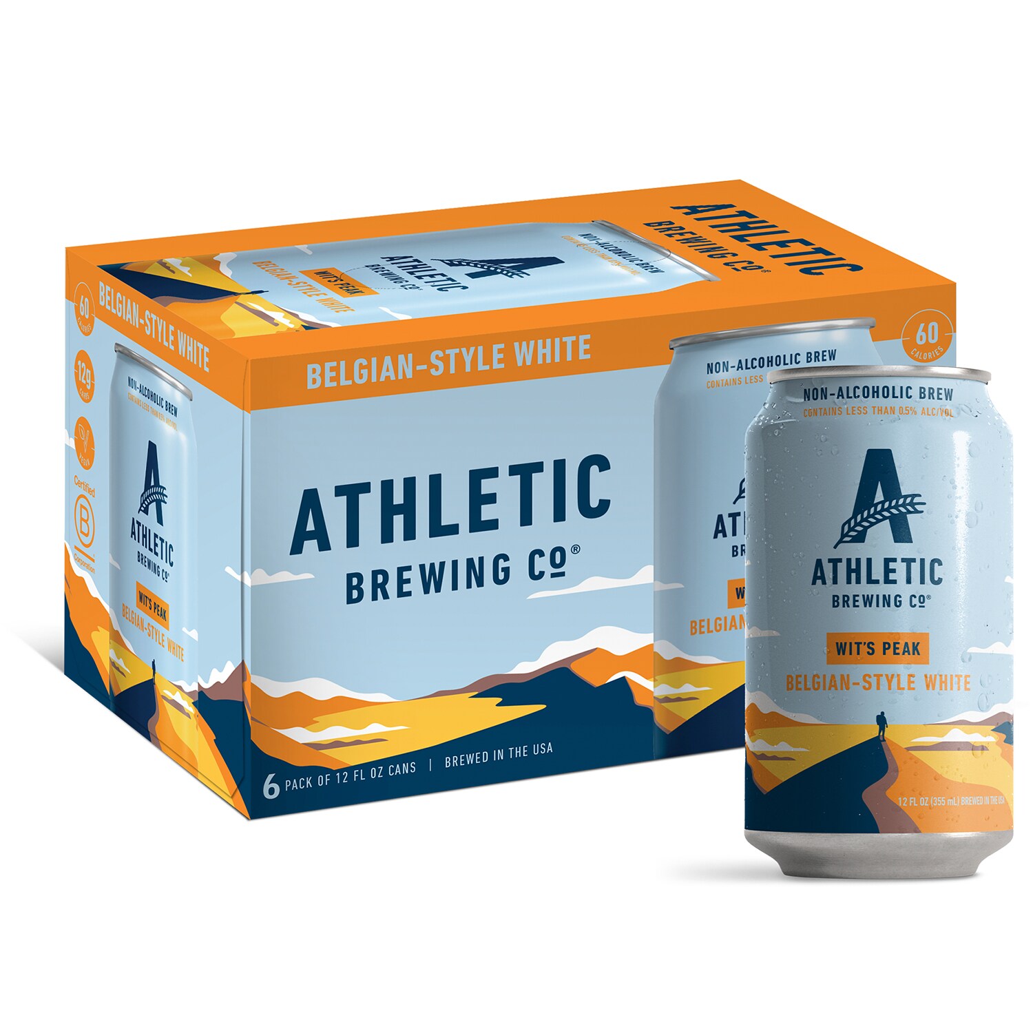 Athletic Brewing Co. Wit's Peak Non-Alcoholic Belgian White, Cans