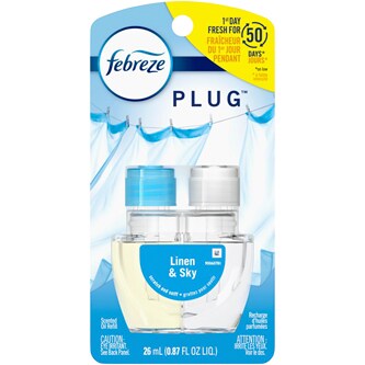 Febreze Plug Scented Oil Refill, Linen & Sky