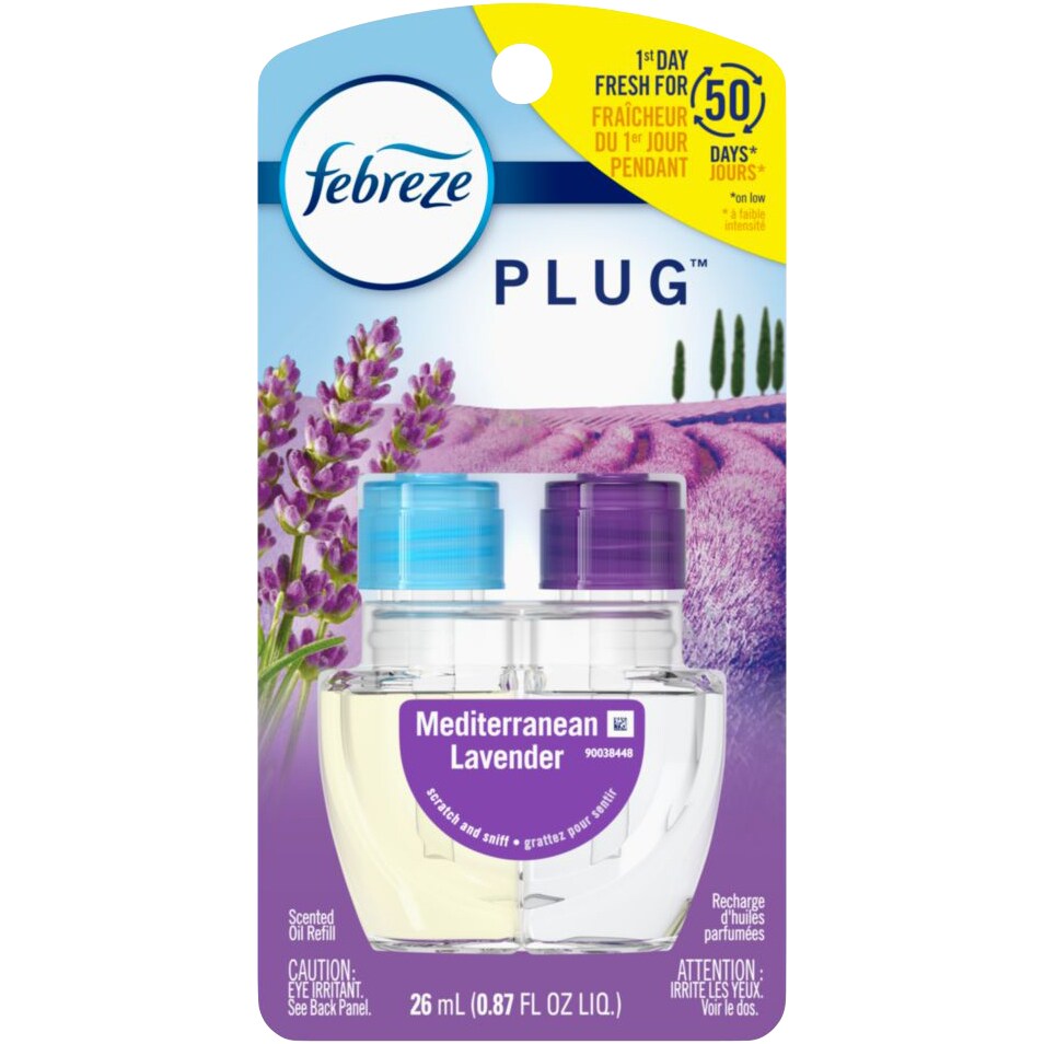 Febreze Plug Scented Oil Refill, Mediterranean Lavender