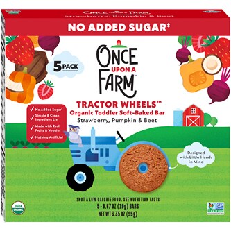 Once Upon a Farm Tractor Wheel Soft-Baked Bars, Strawberry, Pumpkin & Beet