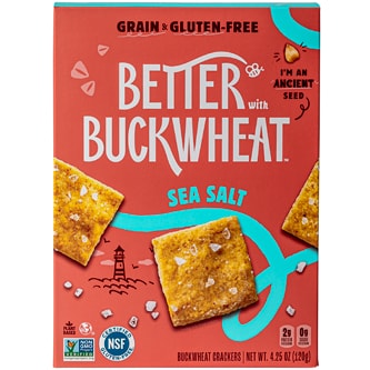 Better with Buckwheat Snack Crackers, Sea Salt