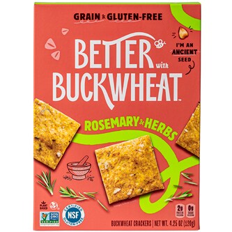 Better with Buckwheat Snack Crackers, Rosemary & Herbs