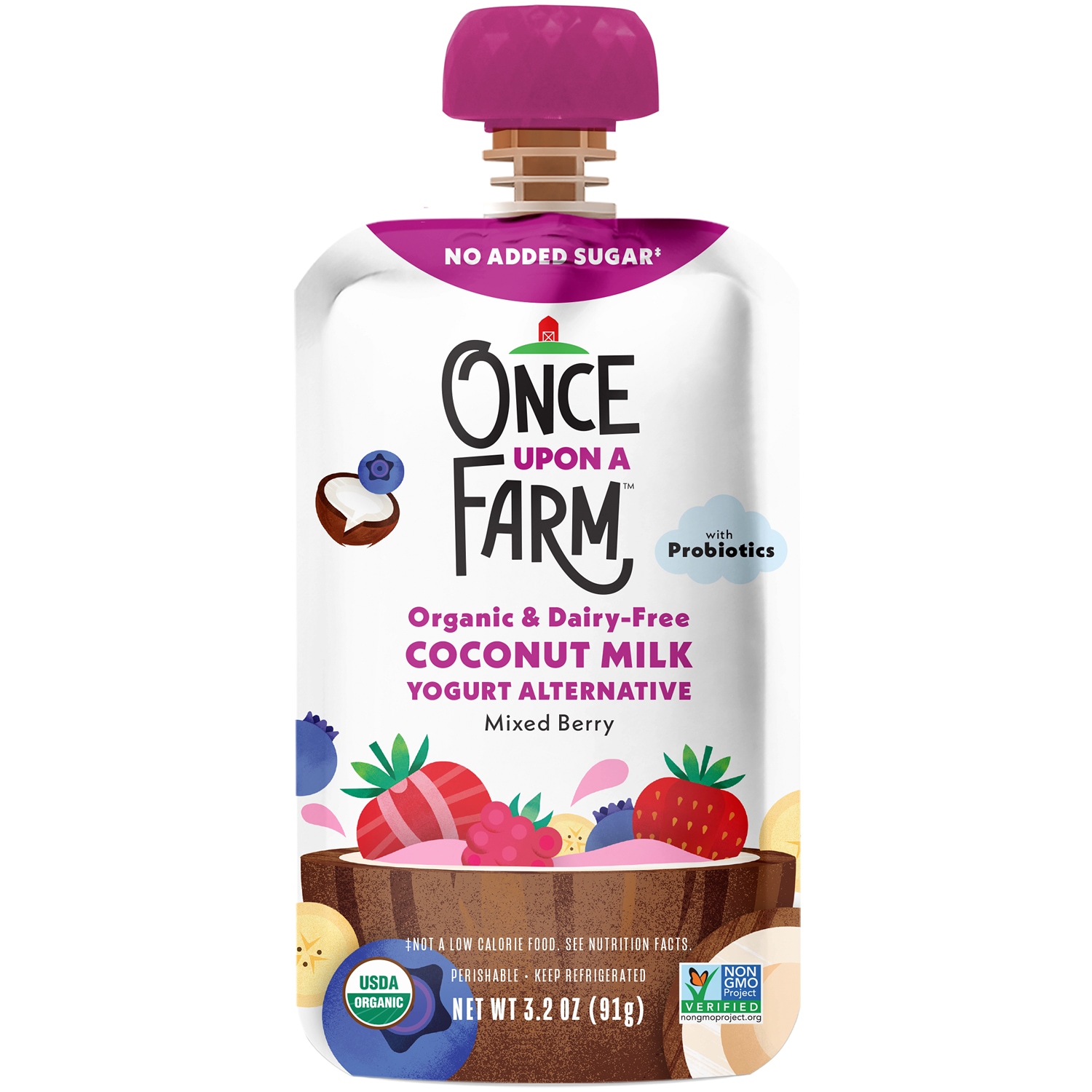 Once Upon a Farm Organic Coconut Yogurt Alternative, Mixed Berry