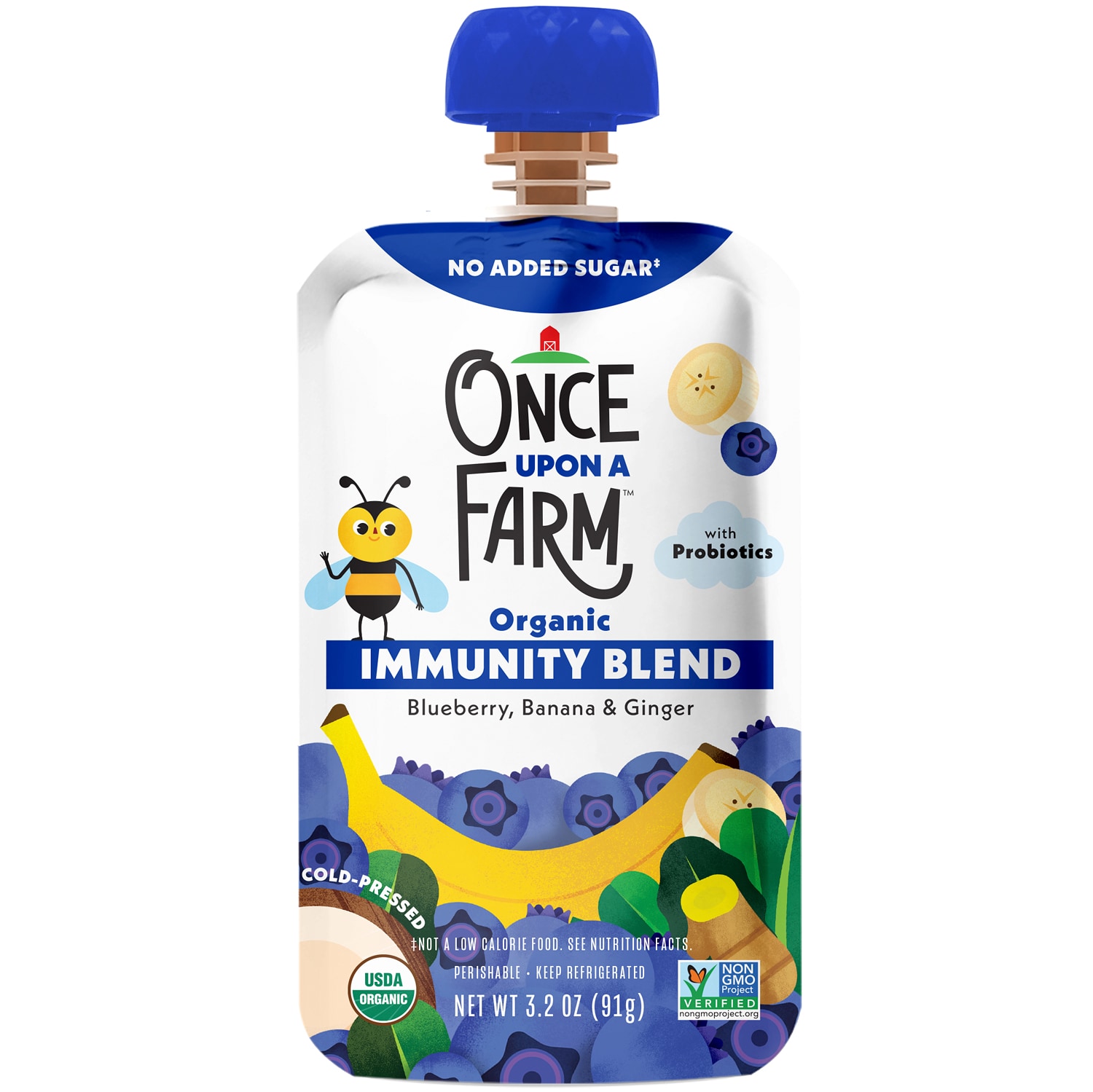 Once Upon a Farm Organic Immunity Blend, Blueberry, Banana & Ginger