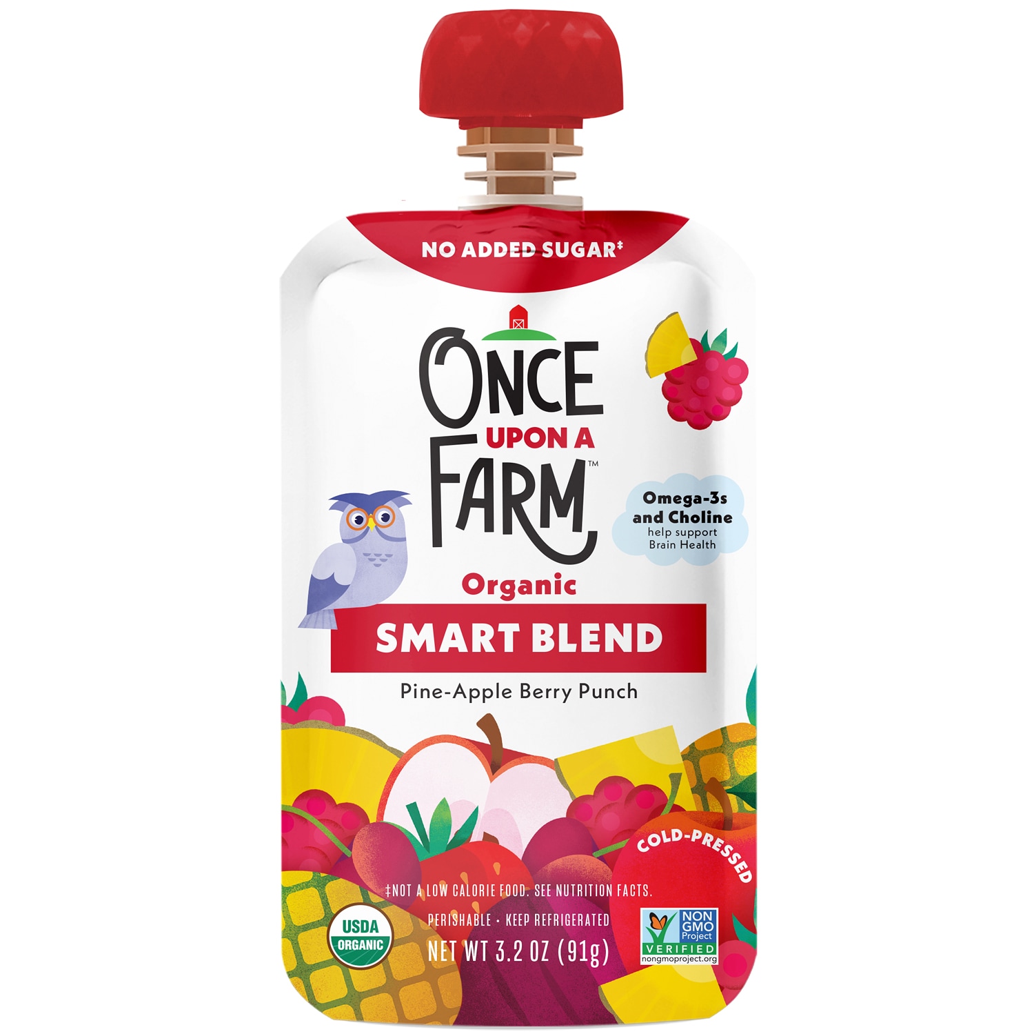 Once Upon a Farm Organic Smart Blend, Pine-Apple Berry Punch