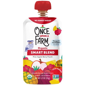 Once Upon a Farm Organic Smart Blend, Pine-Apple Berry Punch