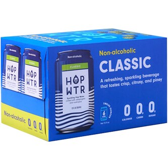 HOP WTR Non-Alcoholic Sparkling Hop Water, Classic, Cans
