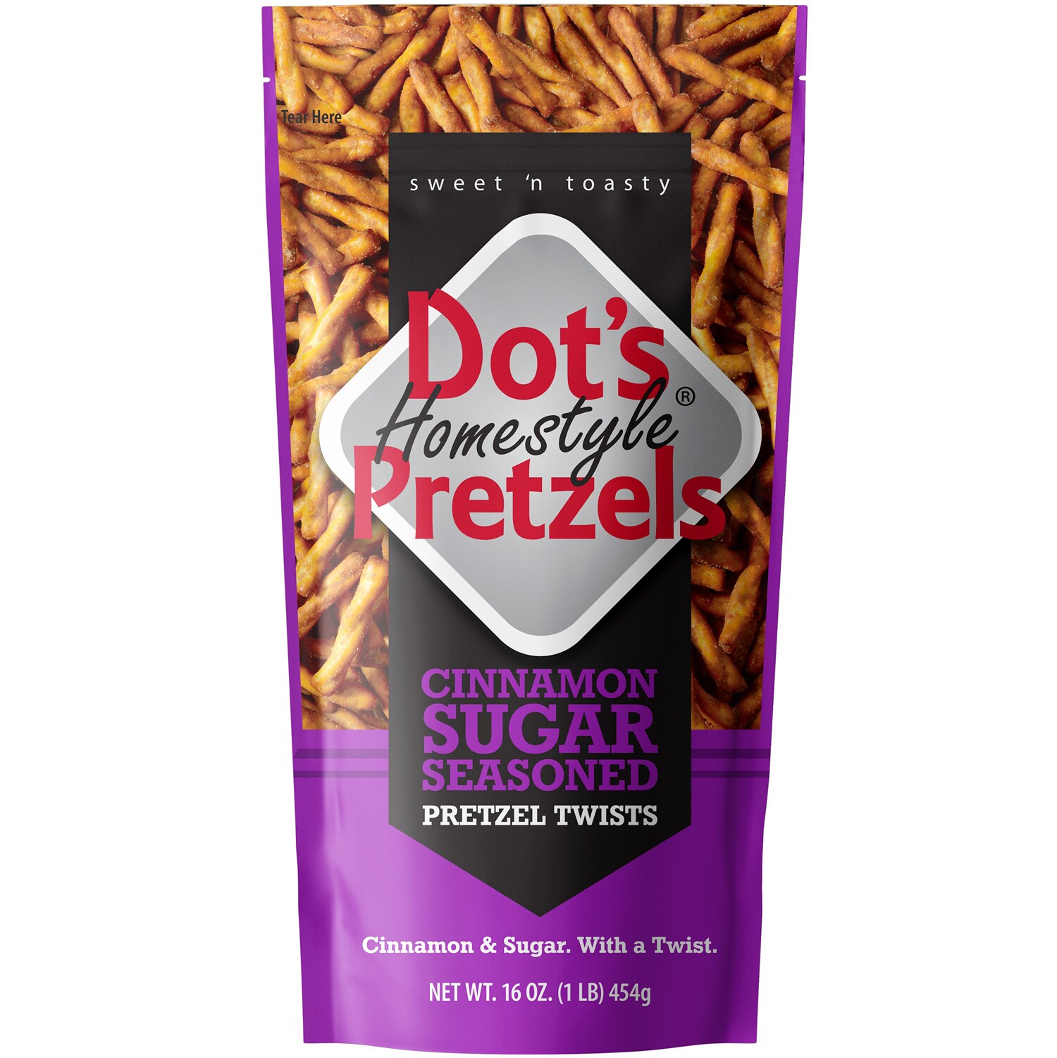 Dot's Homestyle Pretzels Seasoned Pretzel Twists, Cinnamon Sugar
