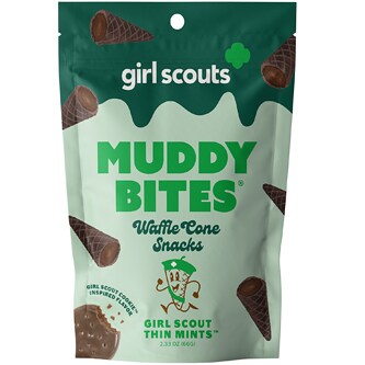Muddy Bites Waffle Cone Snacks, Girl Scout Thin Mints