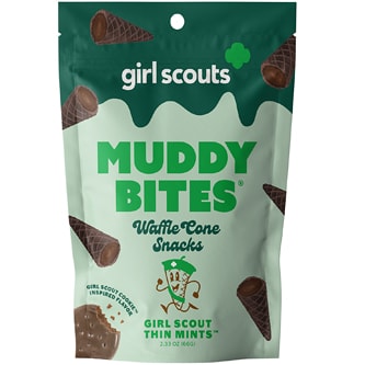 Muddy Bites Waffle Cone Snacks, Girl Scout Thin Mints