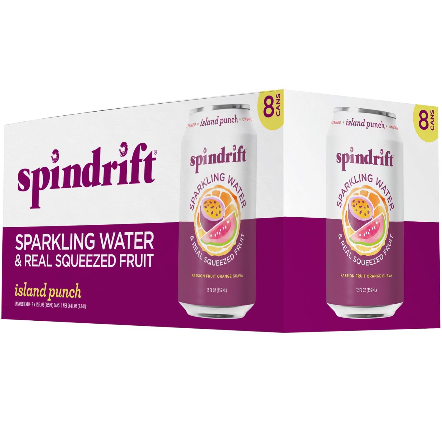 Spindrift Sparkling Water, Island Punch, Cans