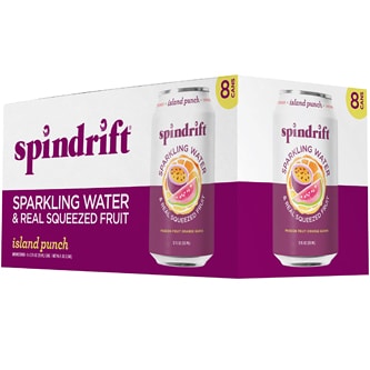 Spindrift Sparkling Water, Island Punch, Cans