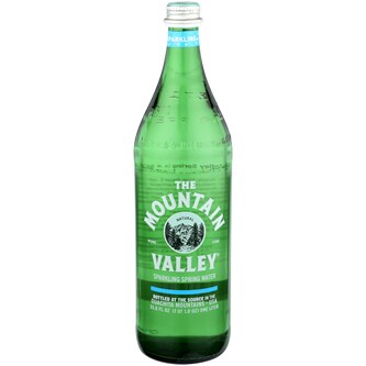 The Mountain Valley Sparkling Water, Glass Bottle