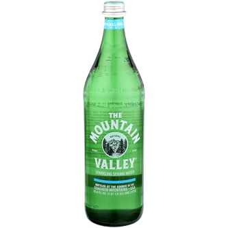 The Mountain Valley Sparkling Water, Glass Bottle