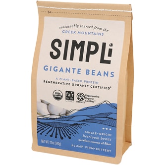 SIMPLi Regenerative Organic Gigante Beans, Dry
