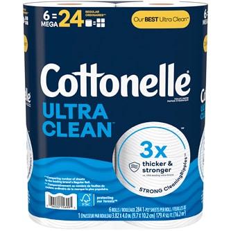 Cottonelle Ultra Clean Bathroom Tissue, Mega Rolls
