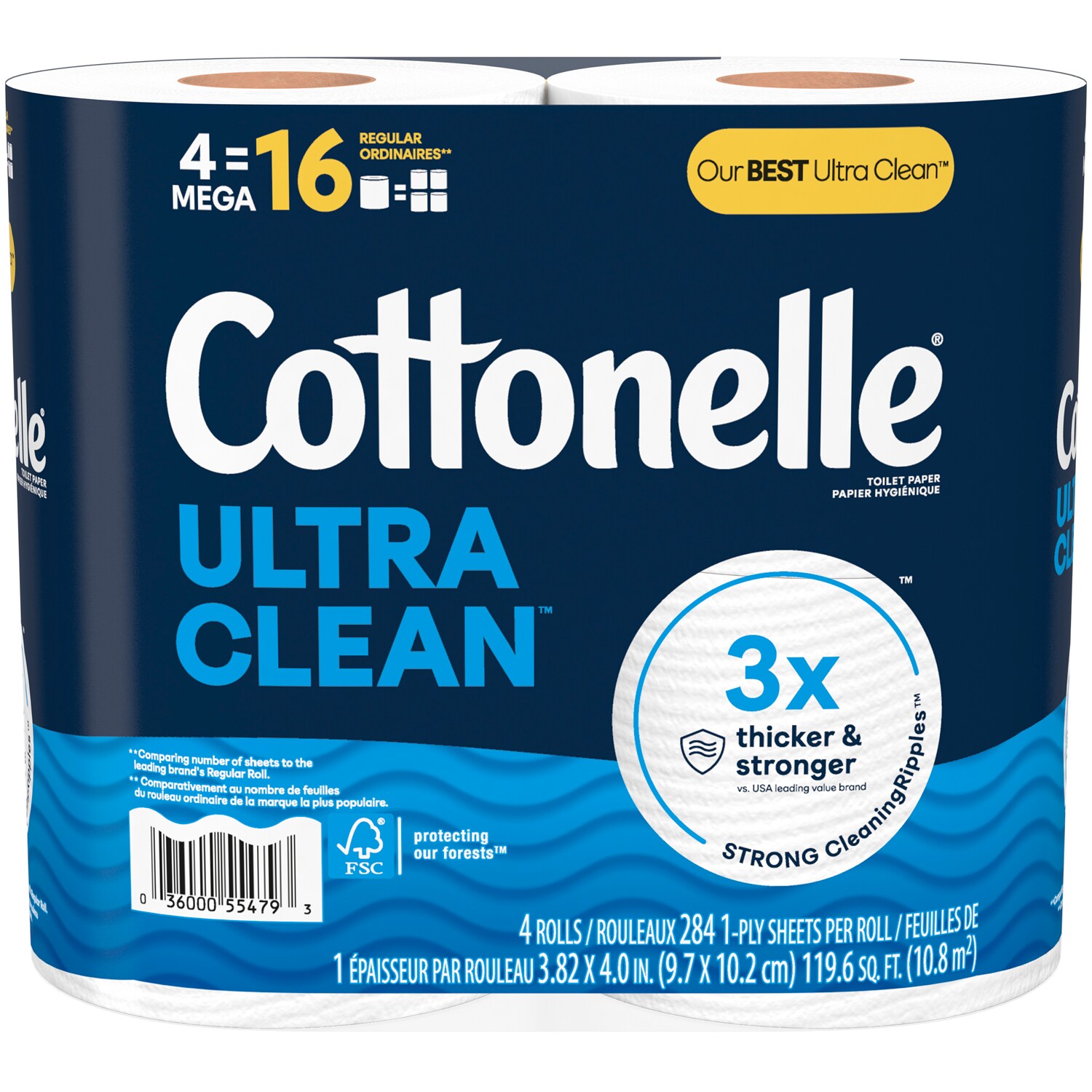 Cottonelle Ultra Clean Bathroom Tissue, Mega Rolls