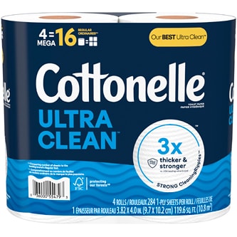 Cottonelle Ultra Clean Bathroom Tissue, Mega Rolls