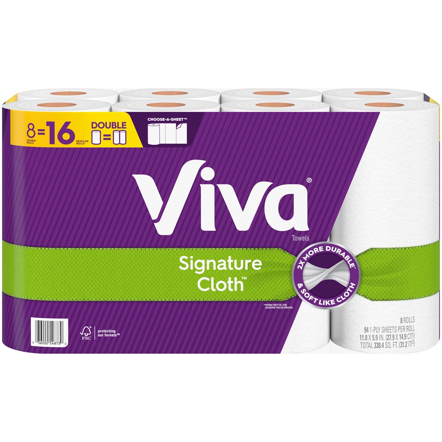 Viva Signature Cloth Paper Towels, Double Rolls