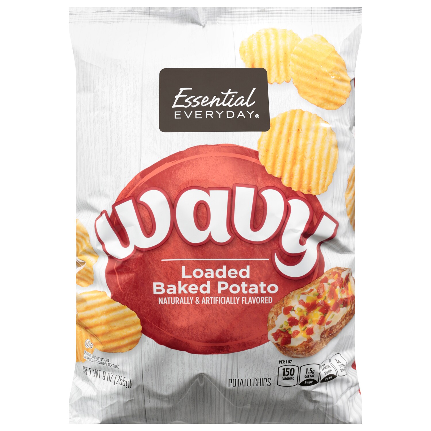 Essential Everyday Wavy Potato Chips, Loaded Baked Potato