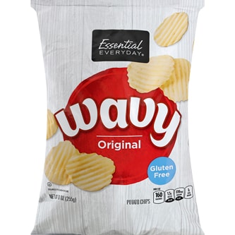 Essential Everyday Wavy Potato Chips, Plain