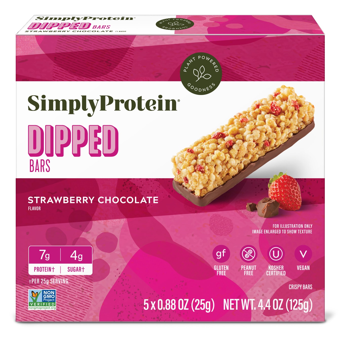 SimplyProtein Dipped Bar, Strawberry Chocolate 