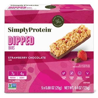 SimplyProtein Dipped Bar, Strawberry Chocolate 