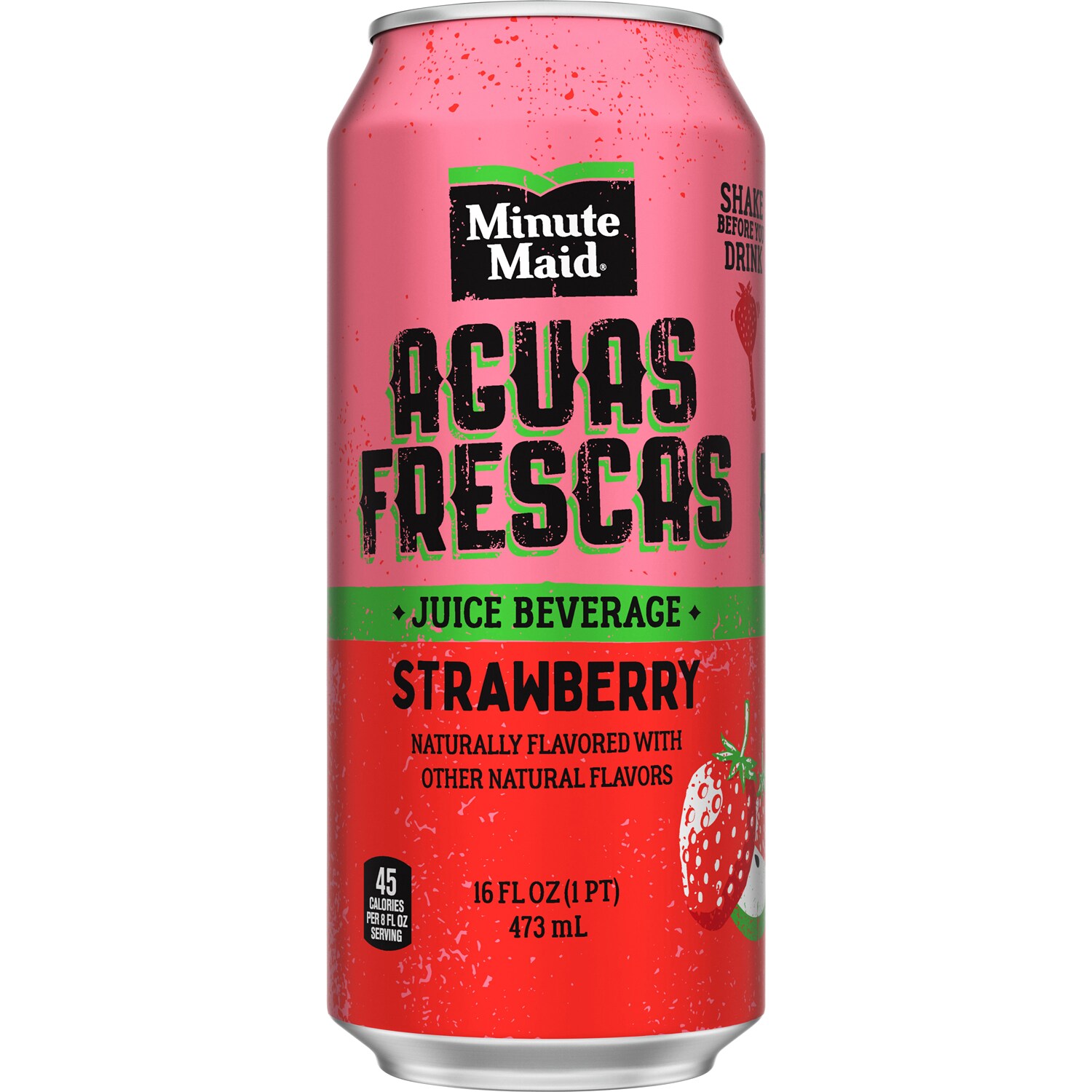 Aguas Frescas Juice Beverage, Strawberry, Can