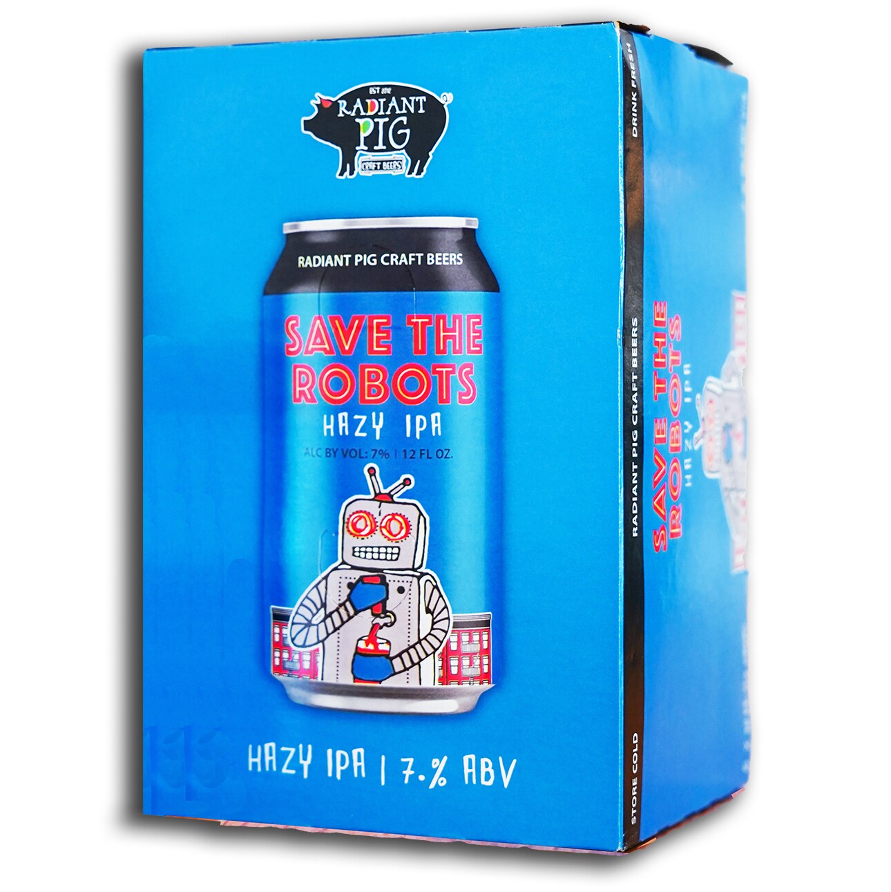 Radiant Pig Save the Robots East Coast IPA, Cans