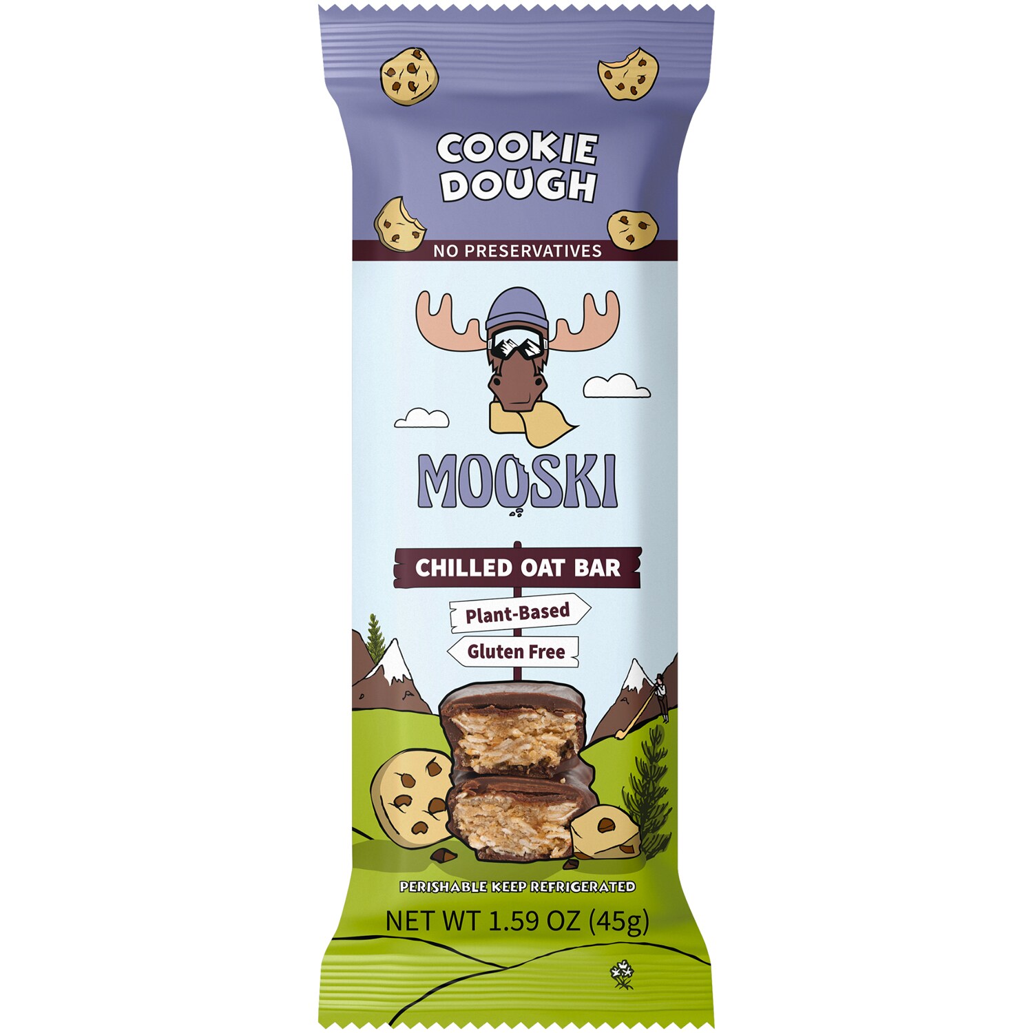 Mooski Chilled Oat Bar, Cookie Dough