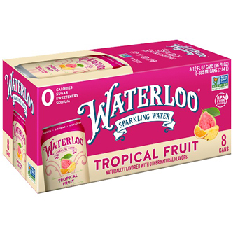 Waterloo Sparkling Water, Tropical Fruit, Cans