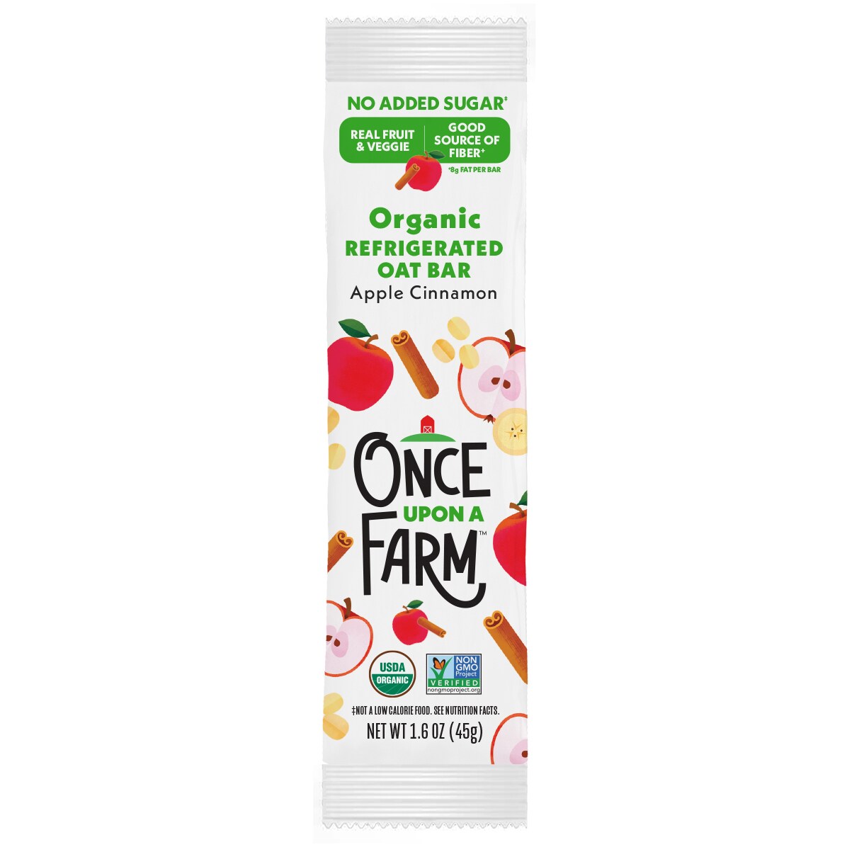 Once Upon a Farm Organic Refrigerated Oat Bar, Apple Cinnamon 