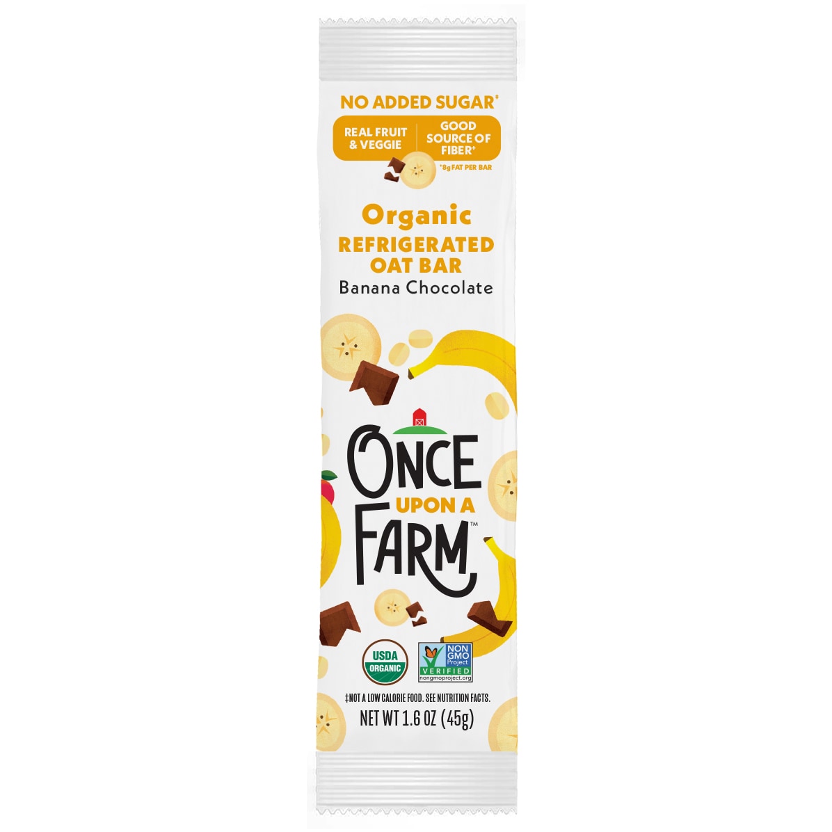 Once Upon a Farm Organic Refrigerated Oat Bar, Banana Chocolate 