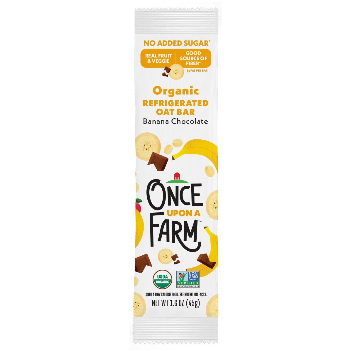 Once Upon a Farm Organic Refrigerated Oat Bar, Banana Chocolate 