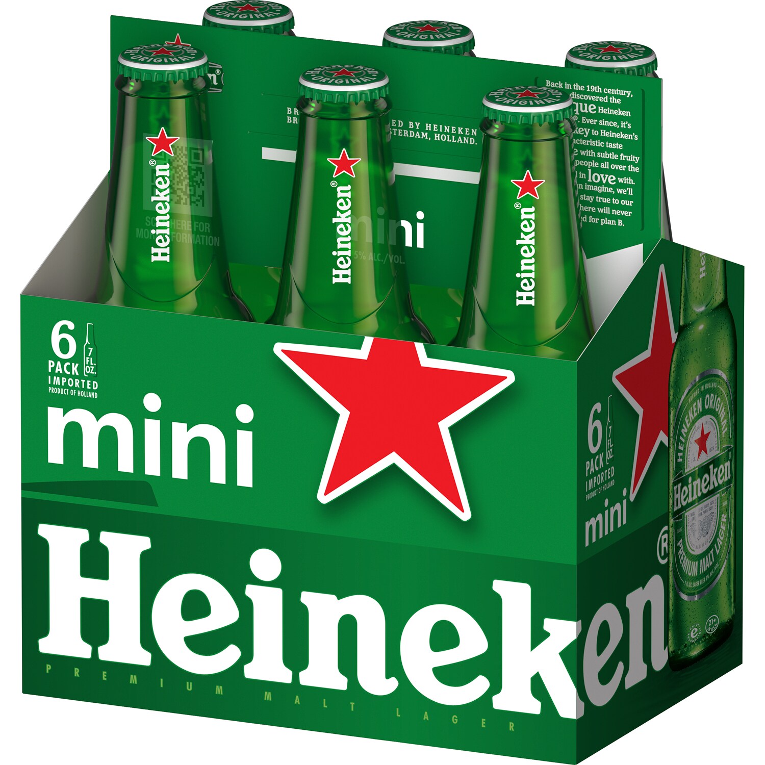 Heineken Lager Minis, Glass Bottles
