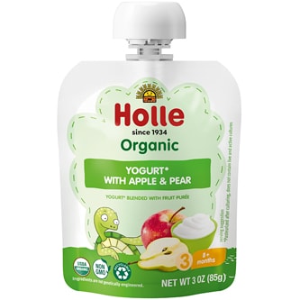 Holle Organic Yogurt Pouch, Apple & Pear