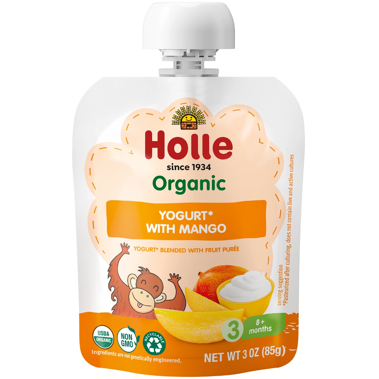 Holle Organic Yogurt Pouch, Mango