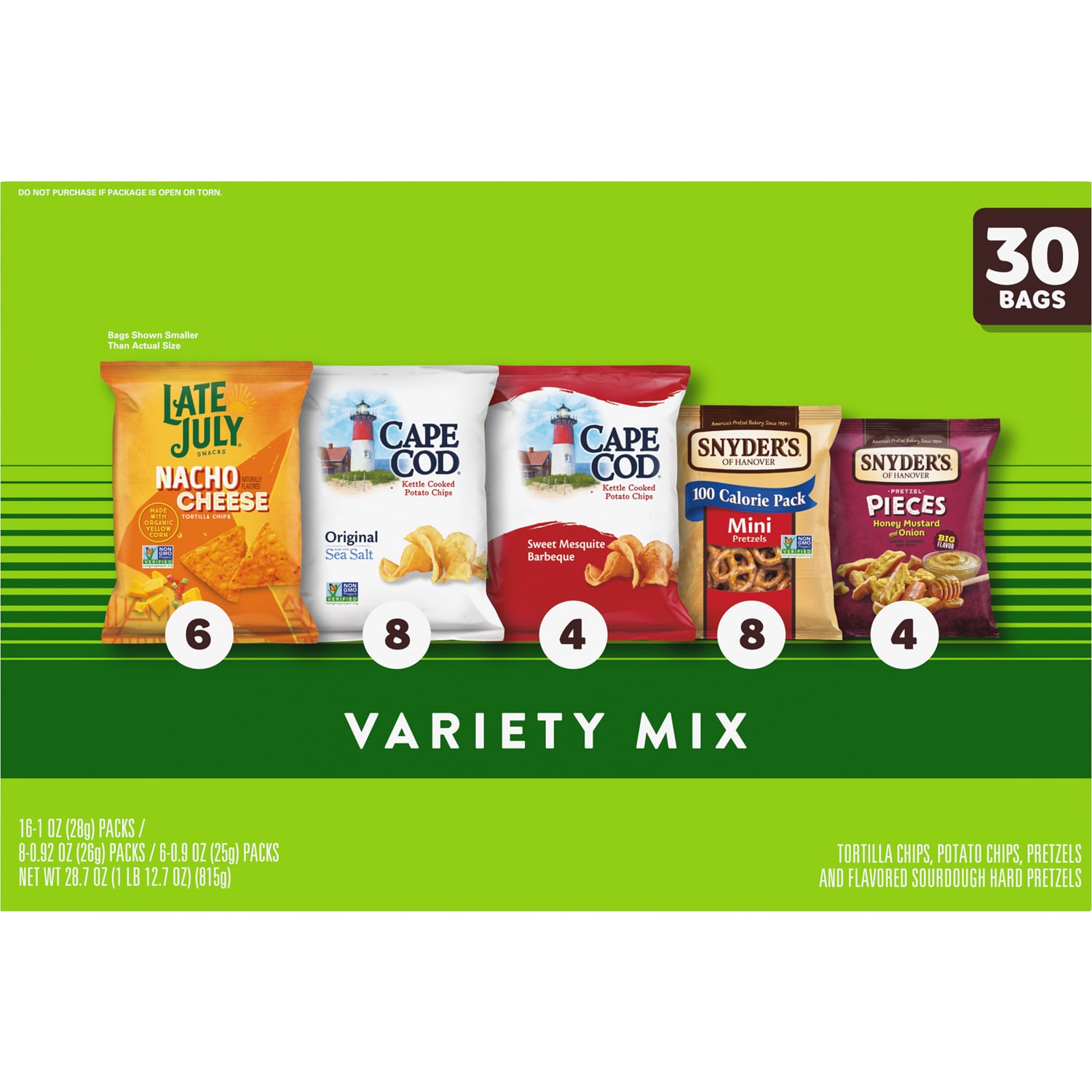 Snyder's of Hanover Variety Mix, Chips & Pretzels