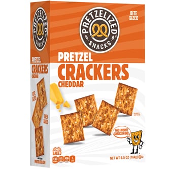 Pretzelized Crackers, Cheddar