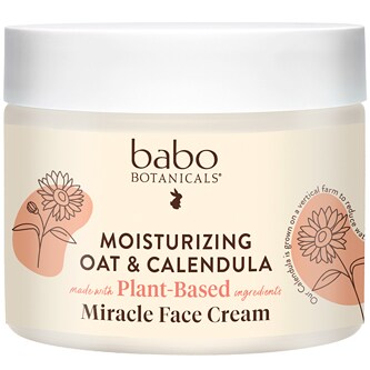 Babo Botanicals Plant-Based Miracle Face Cream, Moisturizing Oat & Calendula