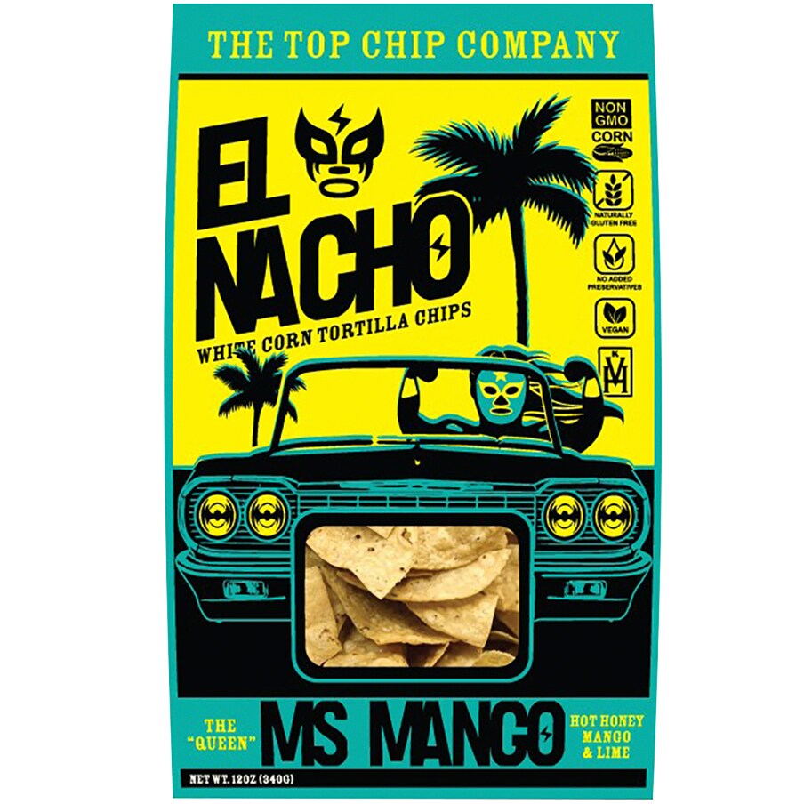 El Nacho Tortilla Chips, Ms Mango, Hot Honey Mango & Lime