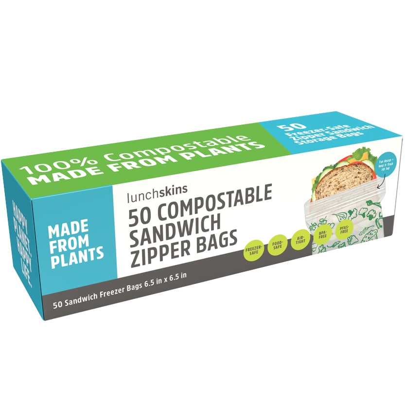 Lunchskins Compostable Sandwich Zipper Bags