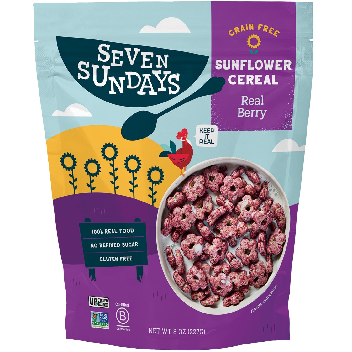 Seven Sundays Grain Free Sunflower Cereal, Real Berry